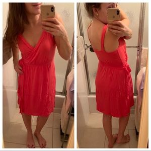 Old Navy Coral Wrap Dress